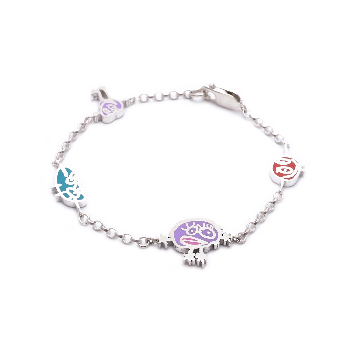 Linked_bracelet_01_silverdoodle_silver_resin_childrens_art_jewellery